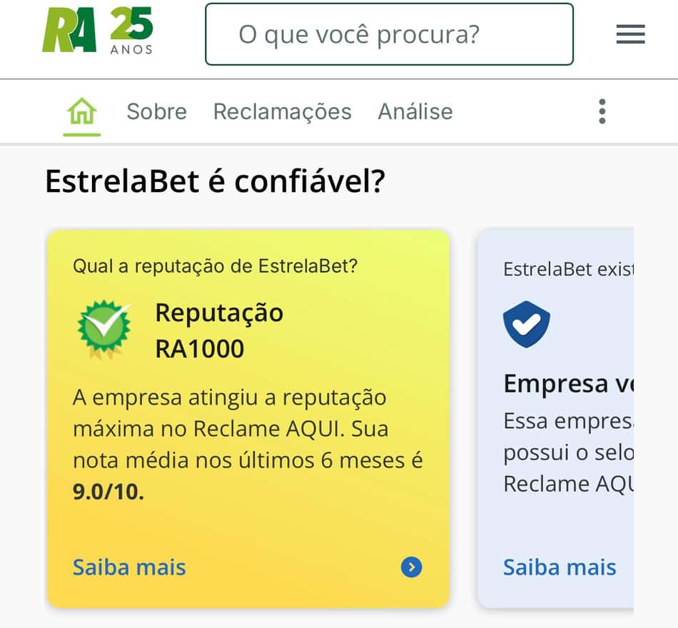 EstrelaBet Reclame Aqui